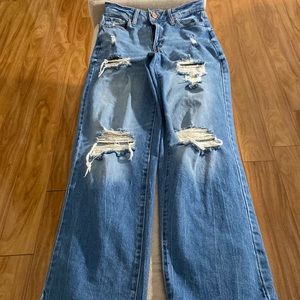 So Woman jeans with rips and wide leg size 5 Preloved